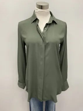 0039 Italy - OLIVE SILK/VISCOSE BLOUSE