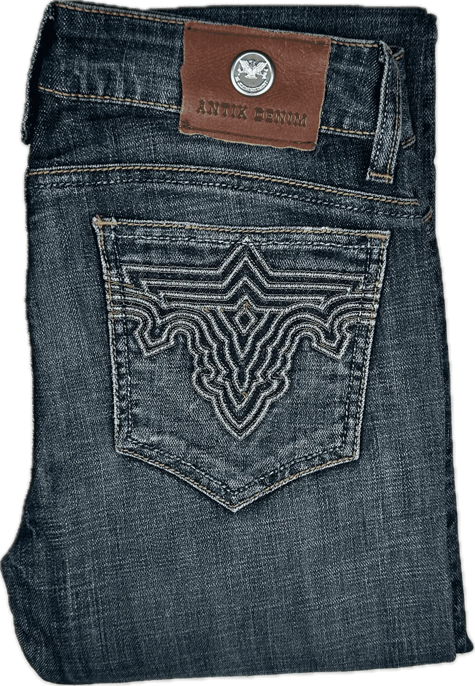 Antik Denim USA Embroidered Pocket Bootcut Jeans- Suit Size 27