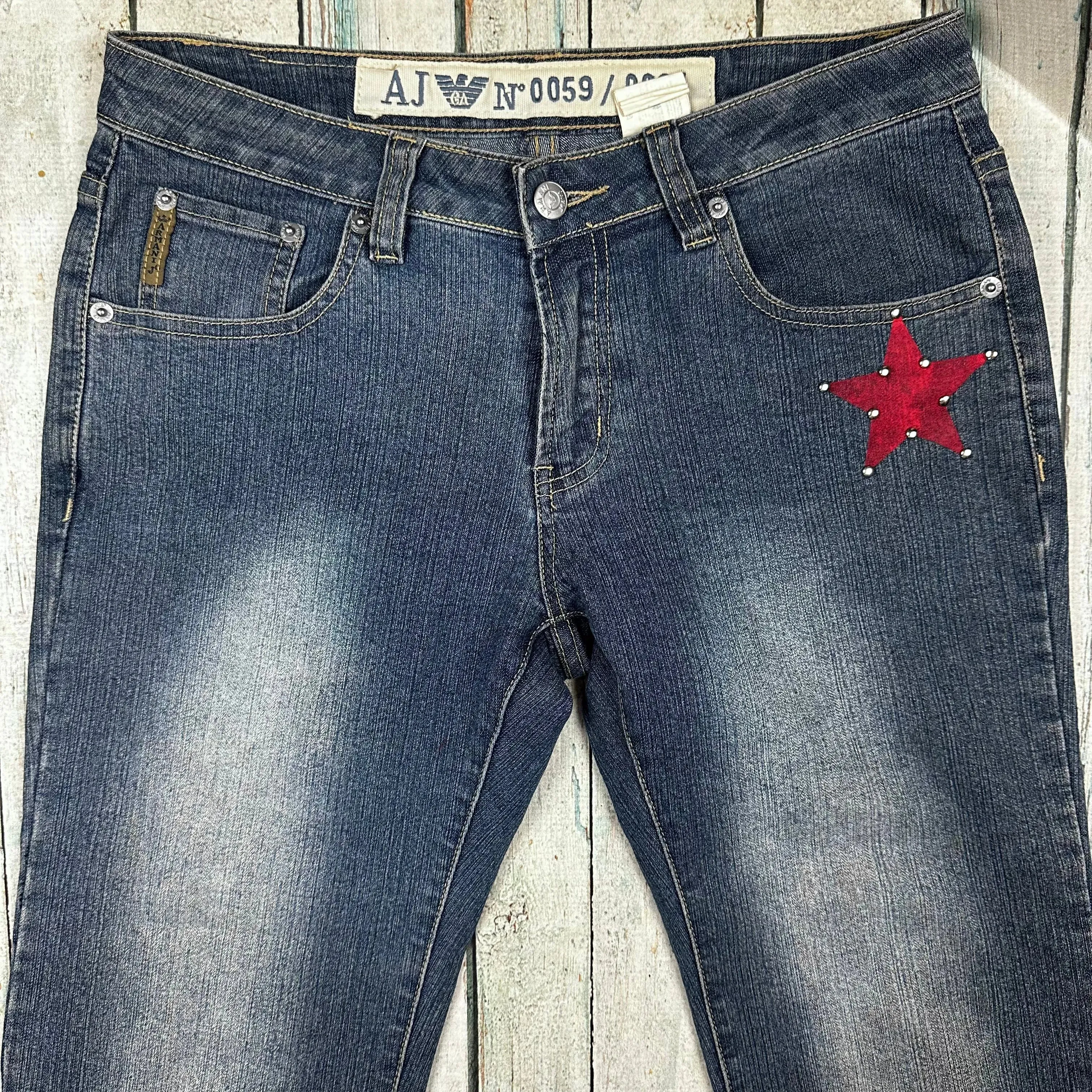 Armani Jeans Bootcut Star Print Jeans -Suit Size 28
