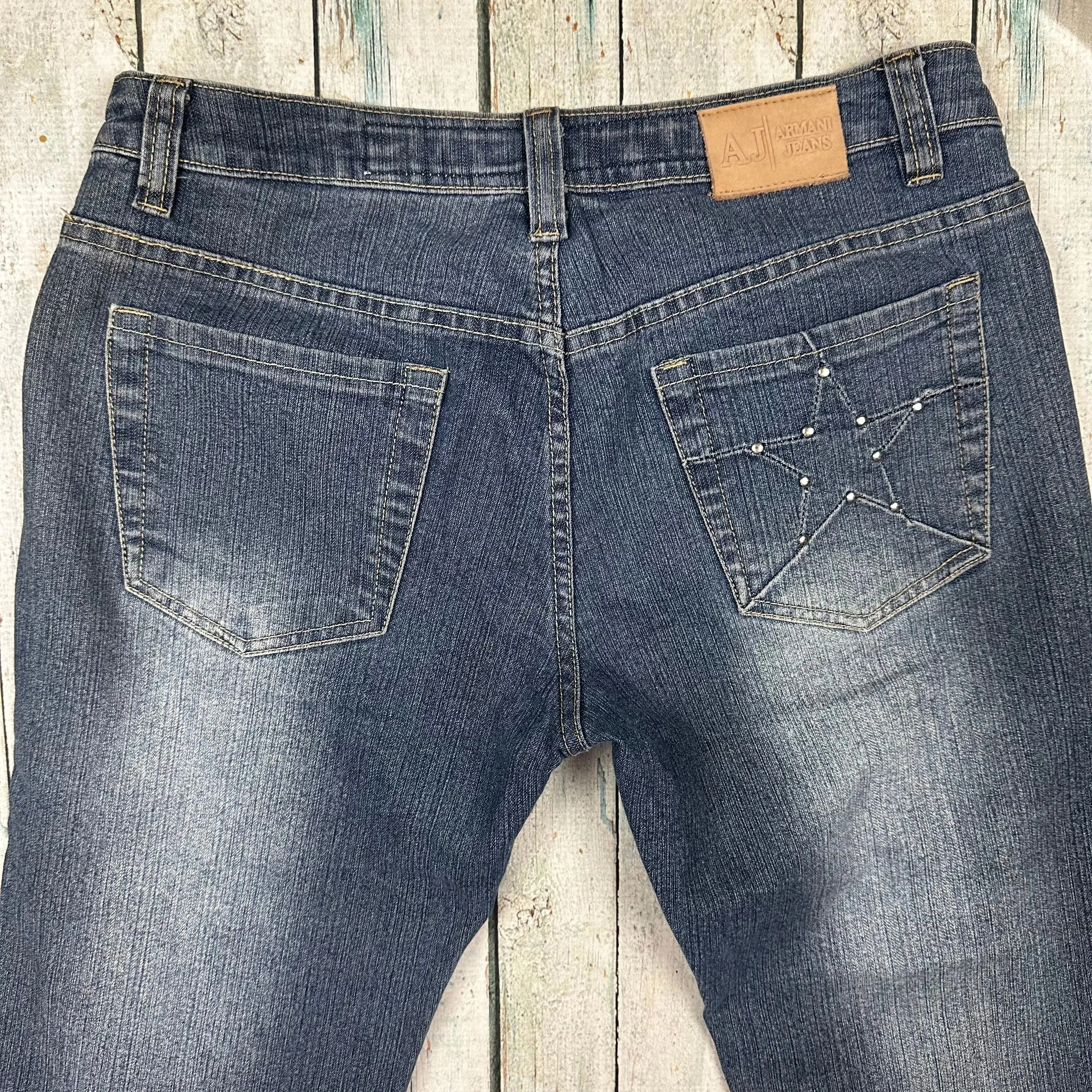 Armani Jeans Bootcut Star Print Jeans -Suit Size 28