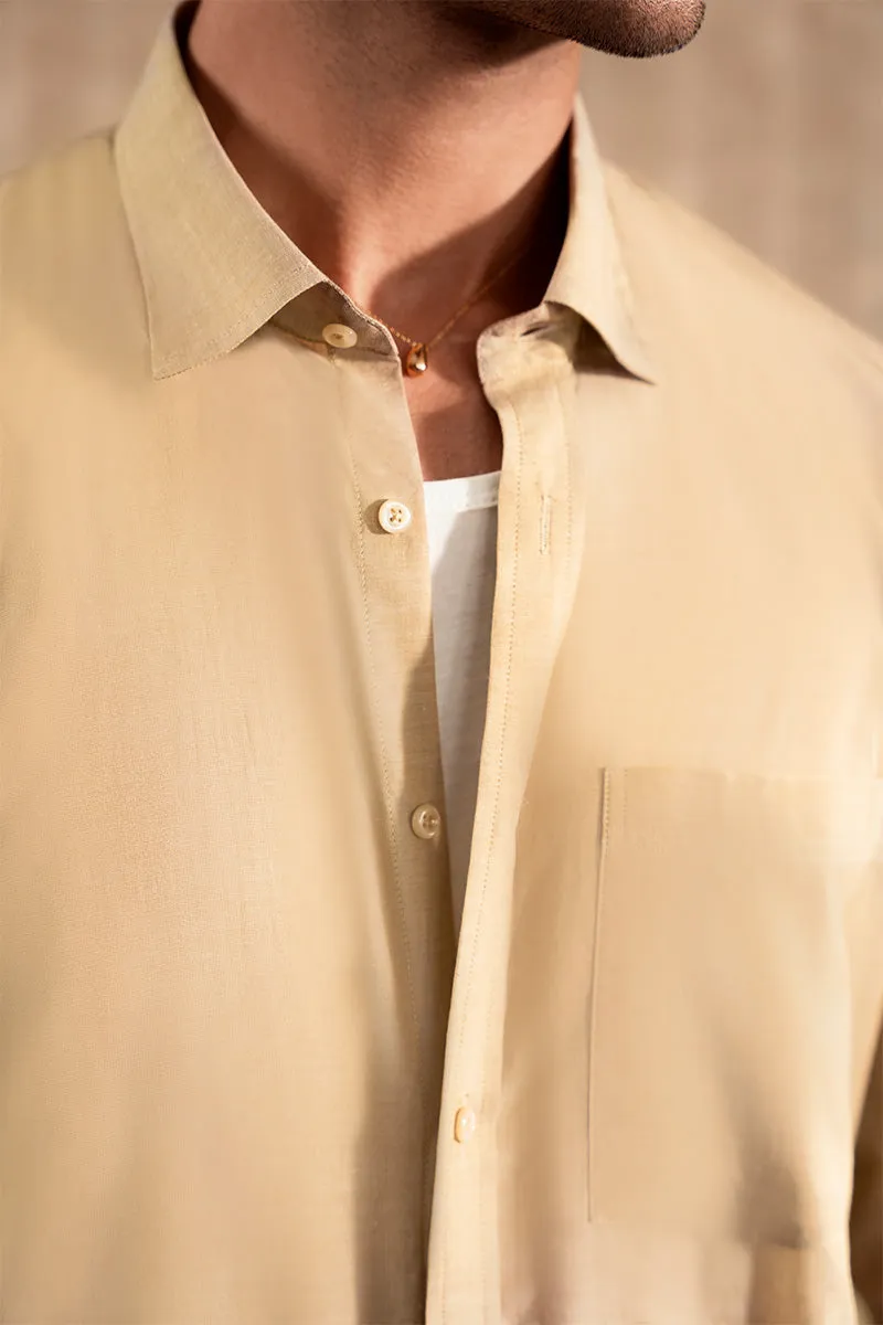 Beige Button Down
