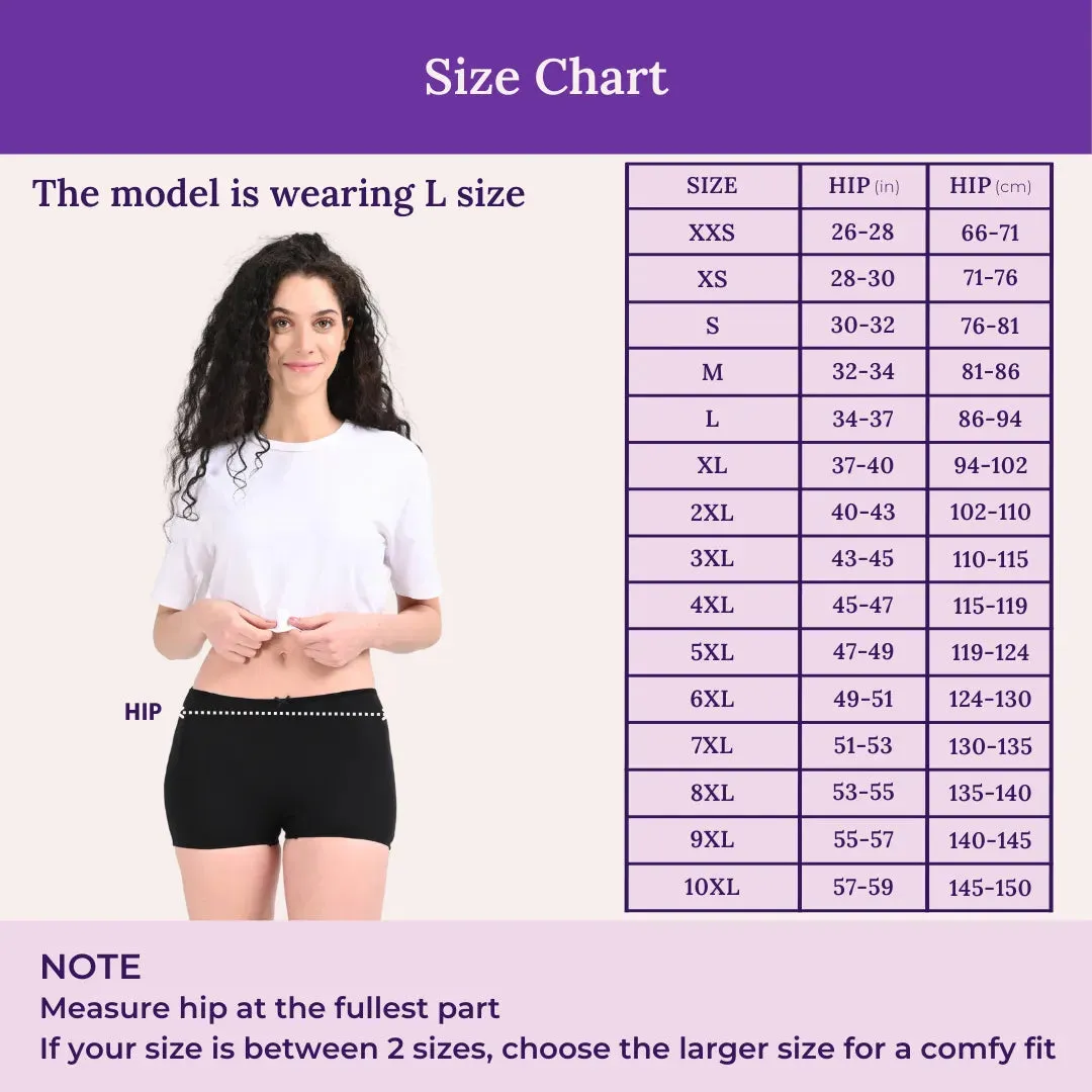 BrZee Boyshorts | Lightweight Cotton-Elastane Fabric | Super Stretchy For Comfort | No Visible Panty Lines | Pack Of 3
