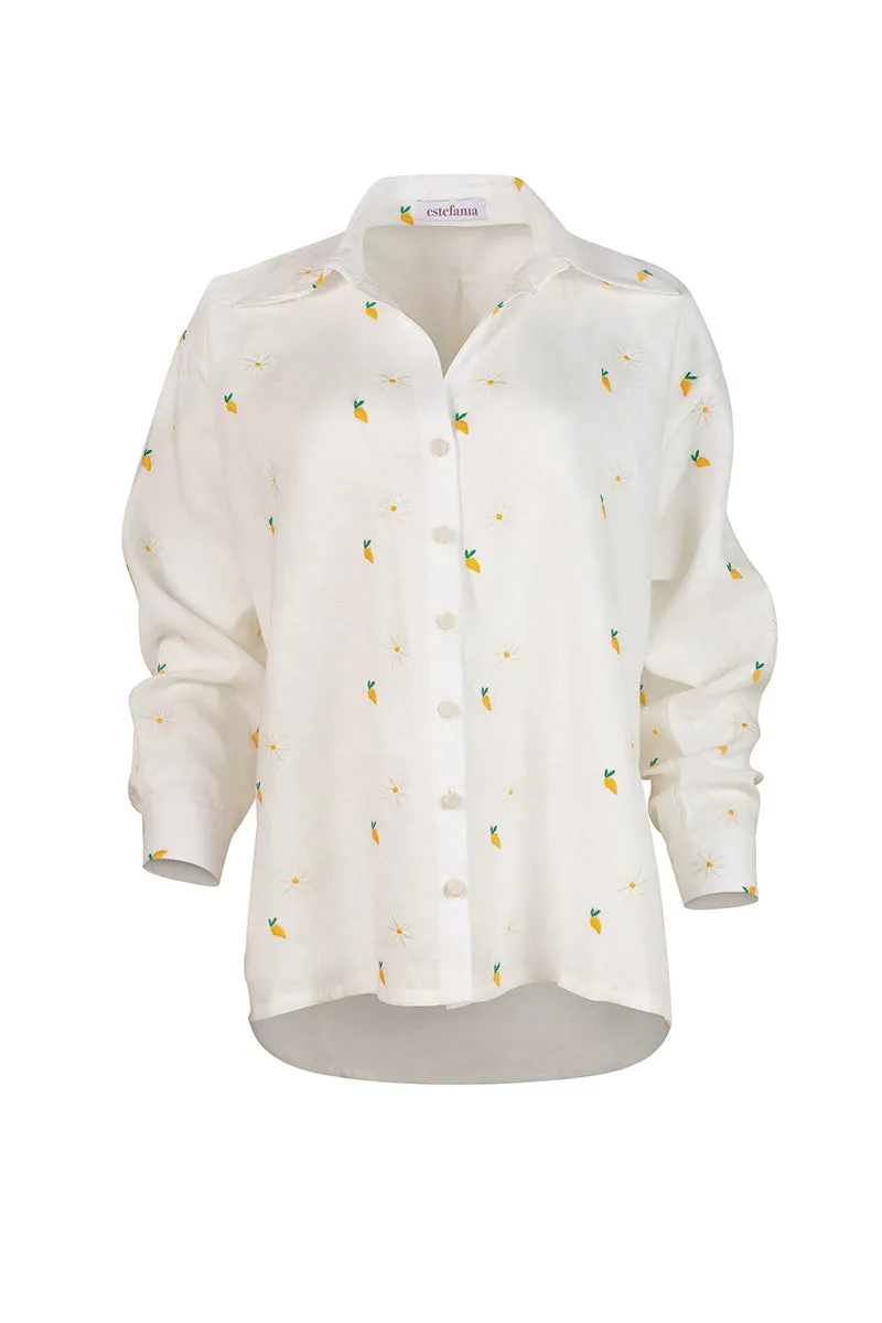 CAMOMILLE IVORY MANGO BUTTON DOWN SHIRT