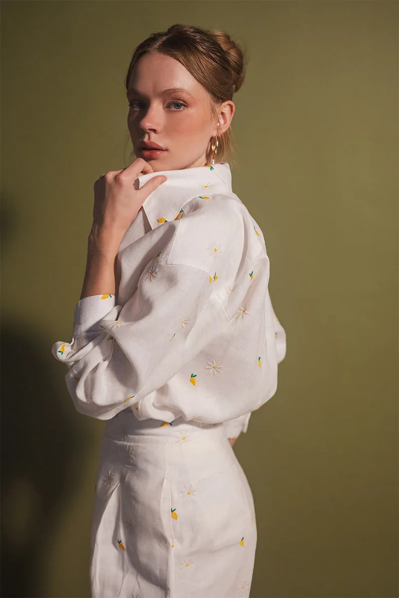 CAMOMILLE IVORY MANGO BUTTON DOWN SHIRT