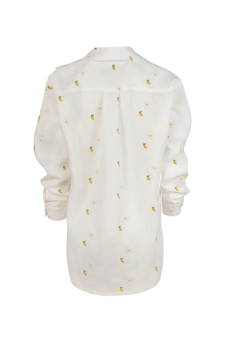 CAMOMILLE IVORY MANGO BUTTON DOWN SHIRT