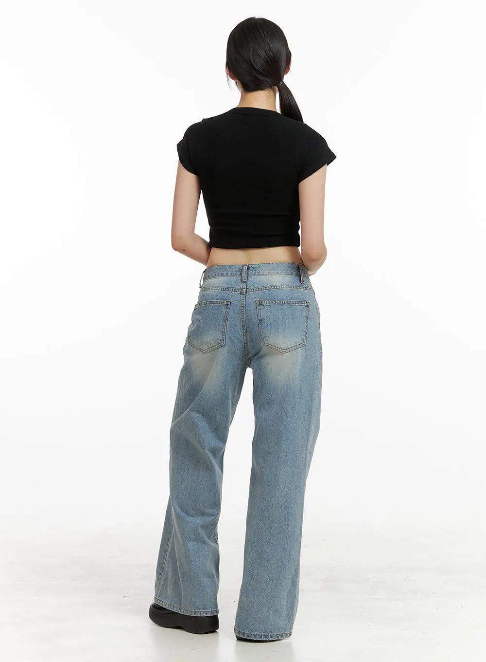 Front Seam Bootcut Jeans CU424