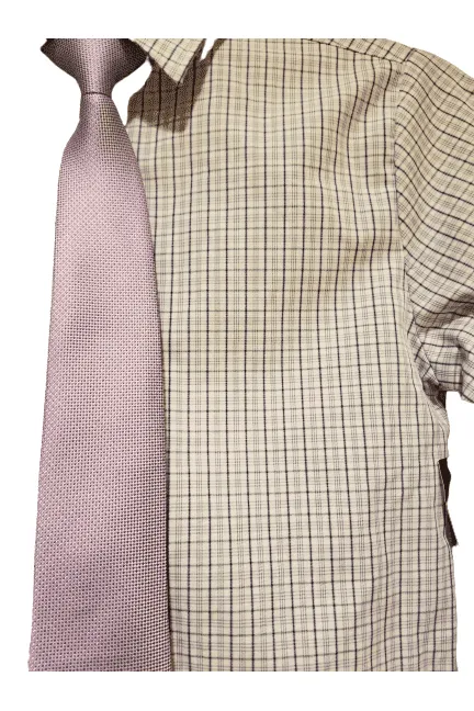 George boys purple plaid shirt and tie size 12