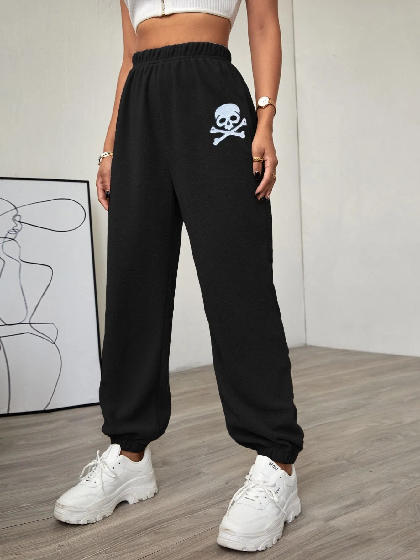 Halloween High Waist Long Women Sweatpants
