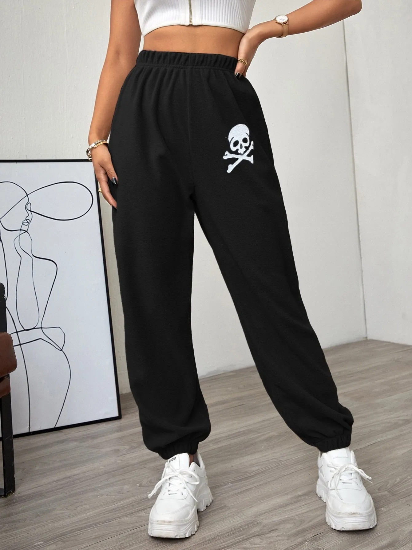 Halloween High Waist Long Women Sweatpants