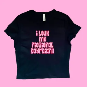 I Love My Fictional Boyfriend Ribbed Baby Tee