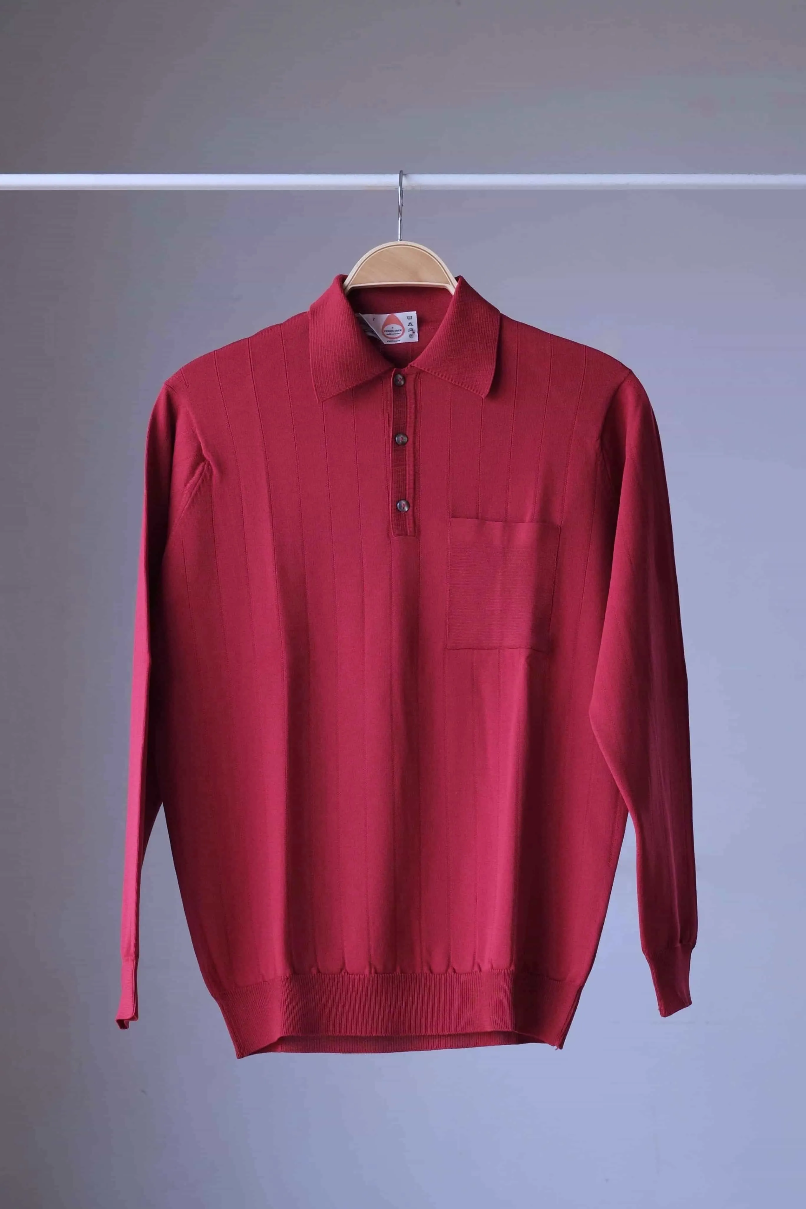 IRIL 70s Knitted Long Sleeves Polo Shirt