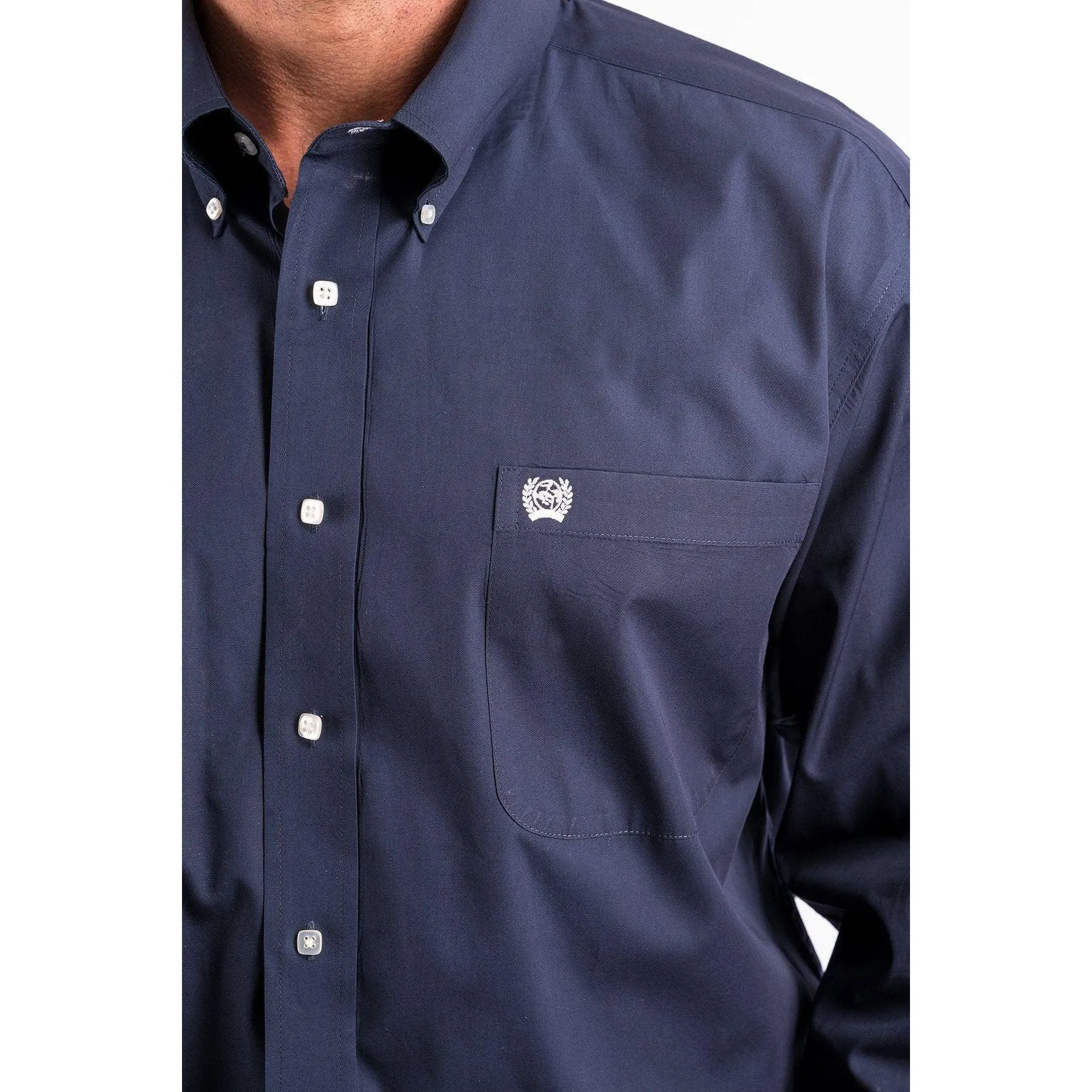 Men's Cinch Navy Button-Down Western Shirt MTW1104667