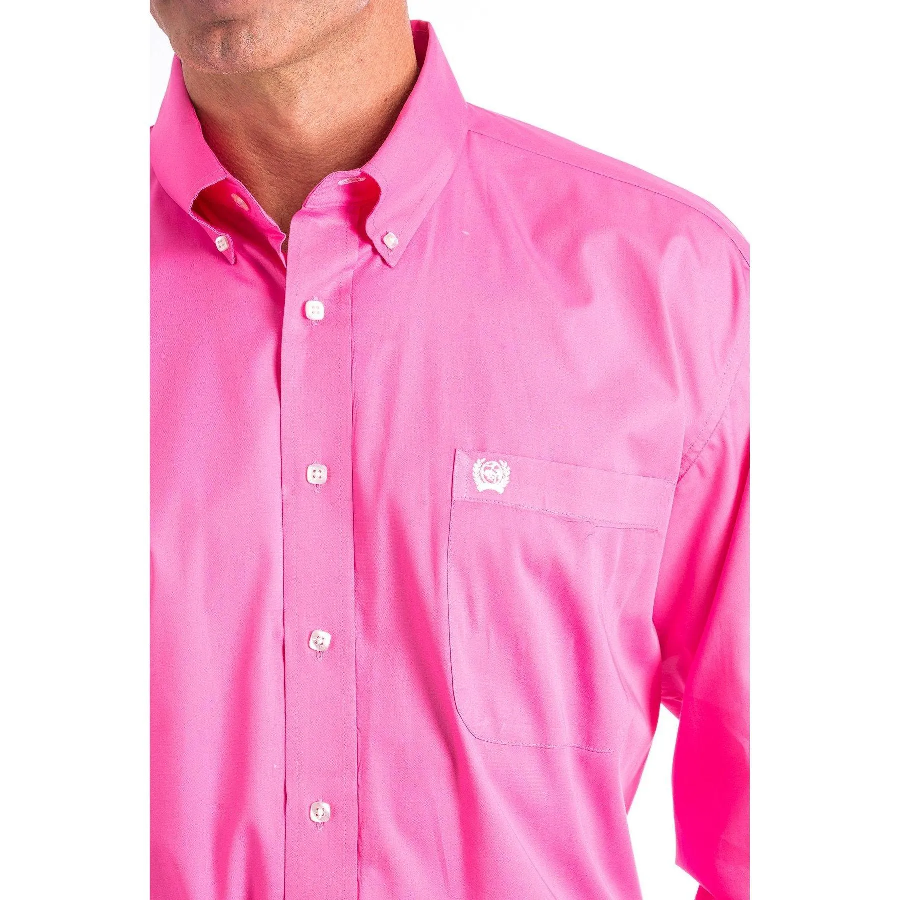 Men's Cinch Pink Button-Down Western Shirt MTW11103320