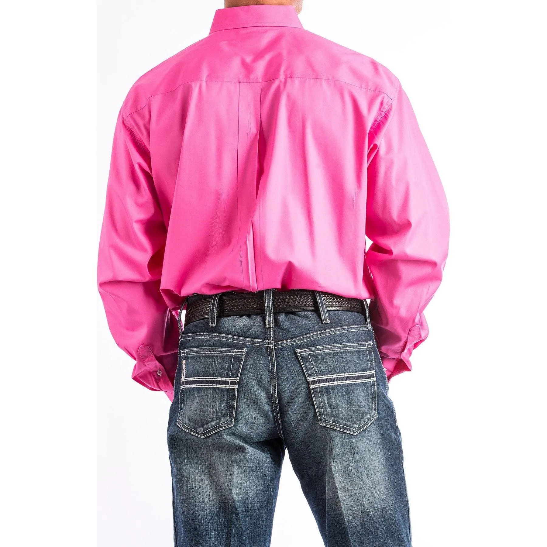 Men's Cinch Pink Button-Down Western Shirt MTW11103320