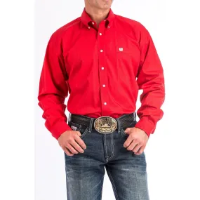 Men's Cinch Red Button-Down Western Shirt MTW1103313