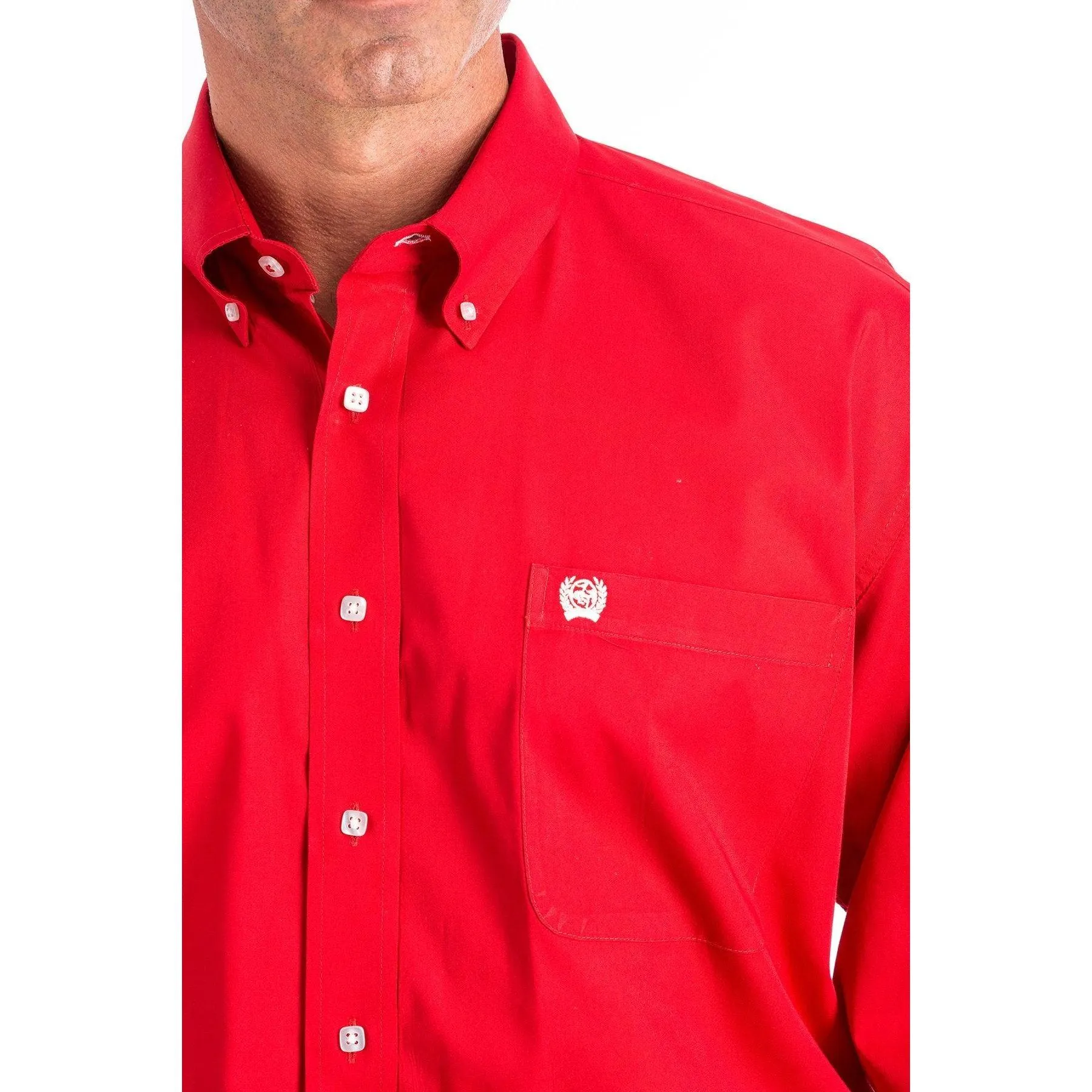 Men's Cinch Red Button-Down Western Shirt MTW1103313