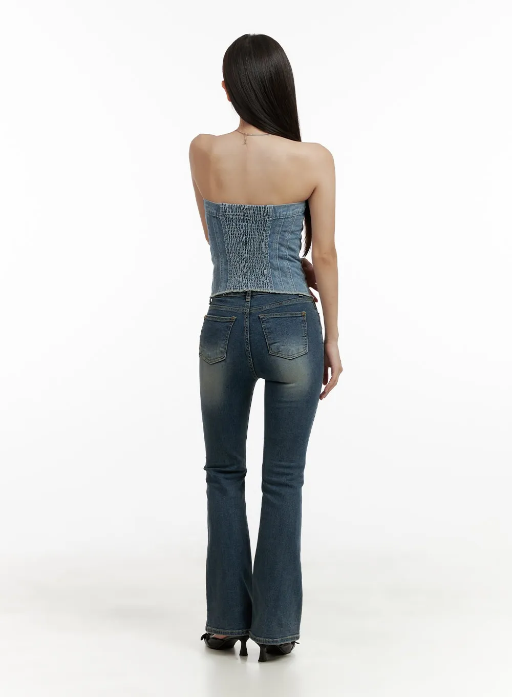 Mia Slim Washed Bootcut Jeans CL431