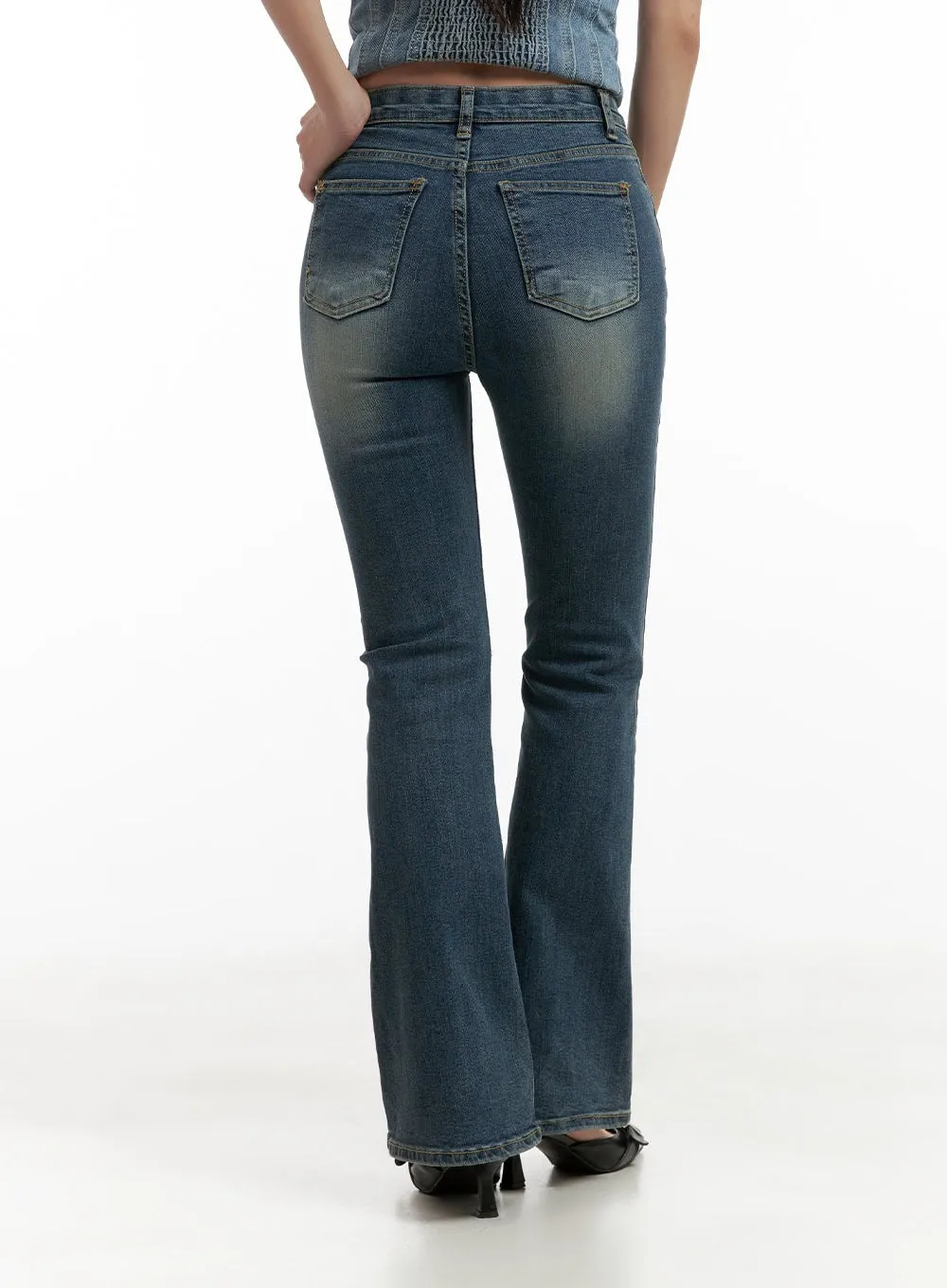 Mia Slim Washed Bootcut Jeans CL431