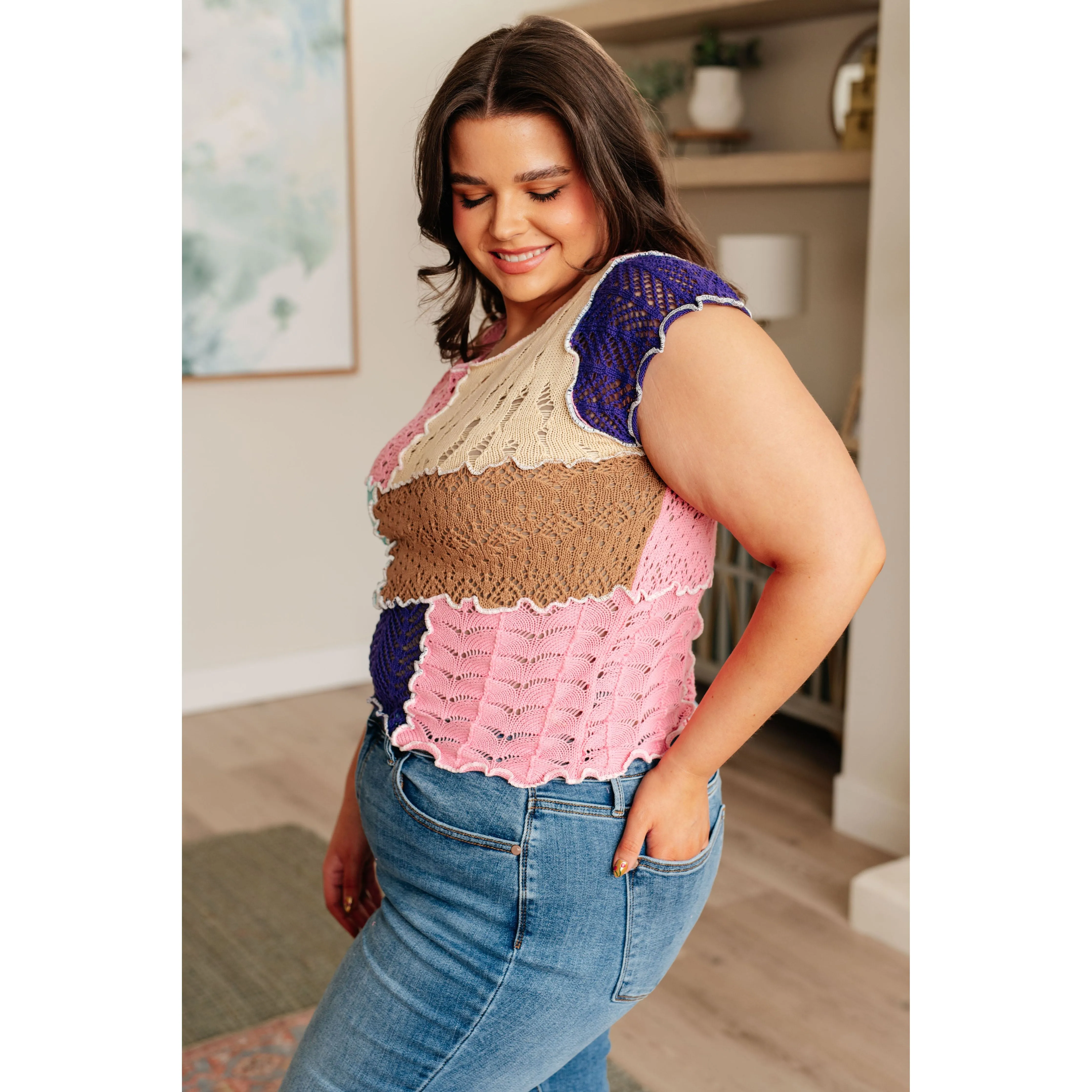 Patch Me Up Patchwork Knit Top