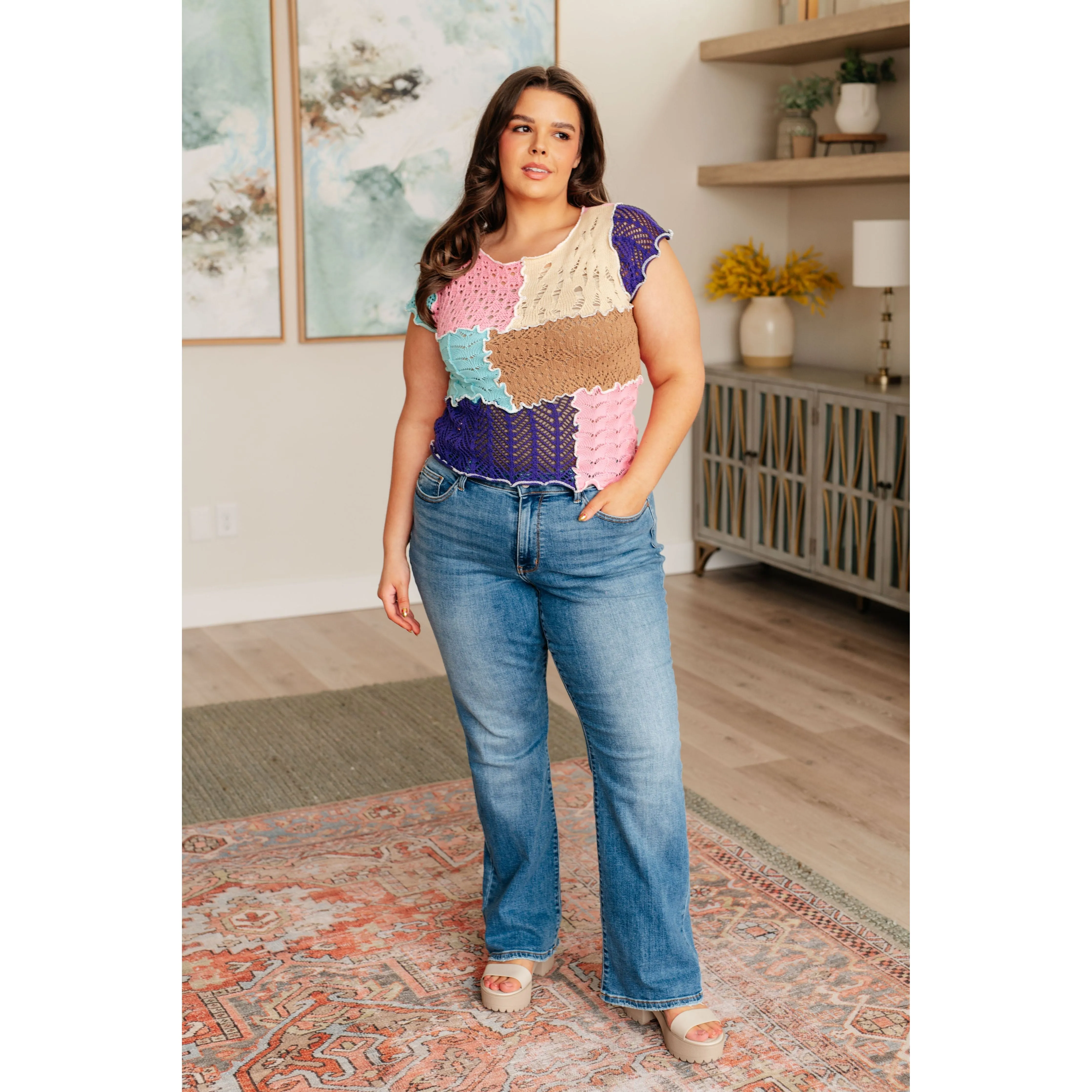 Patch Me Up Patchwork Knit Top