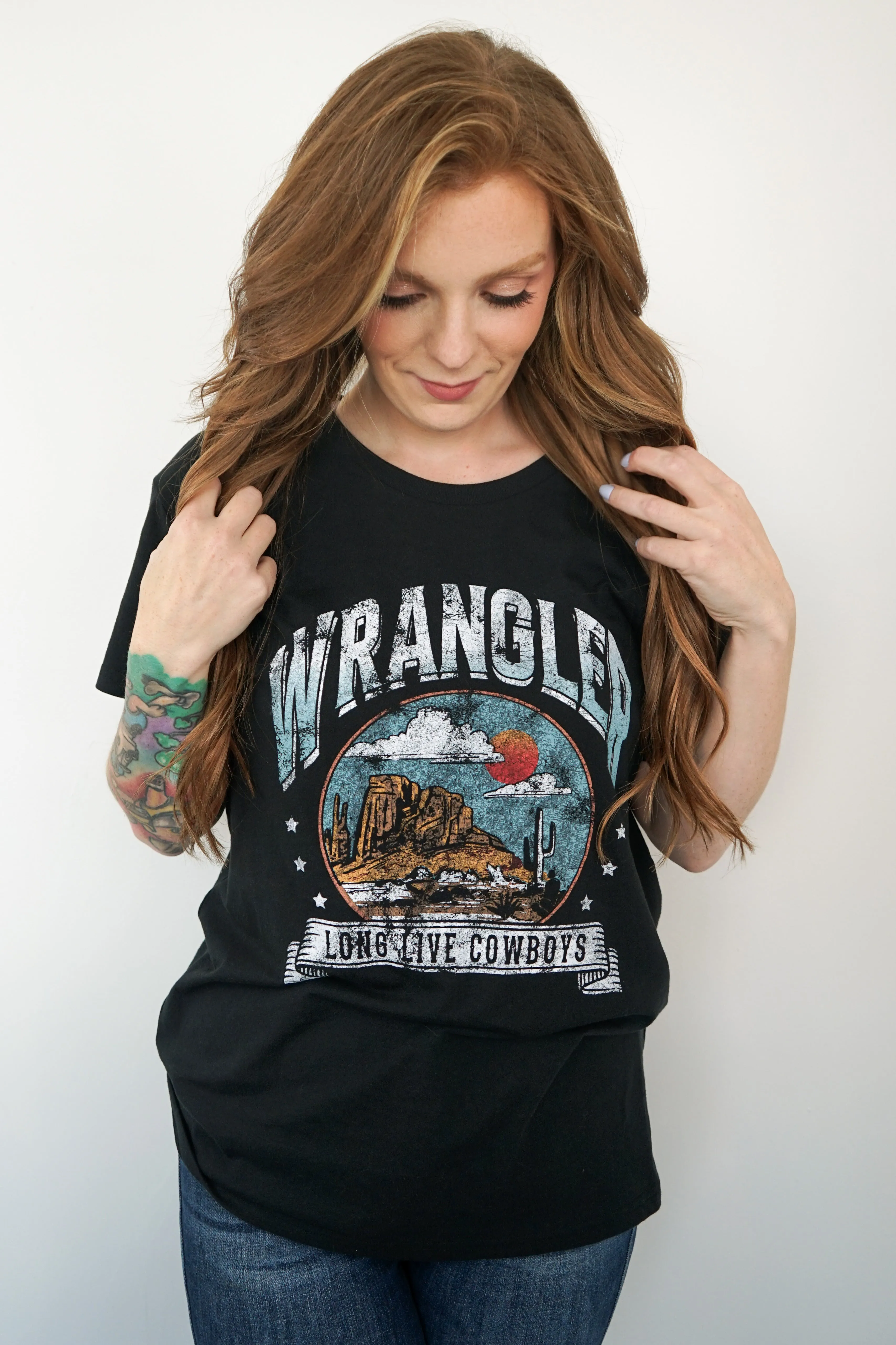 Wrangler Retro® Year-Round Short Sleeve Long Live Cowboys T-Shirt - Boyfriend Fit